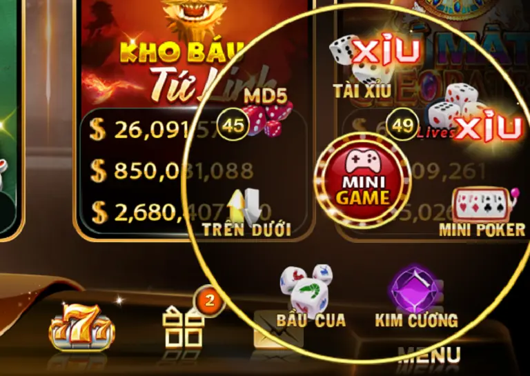 Minigame đa thể loại rất thú vị 